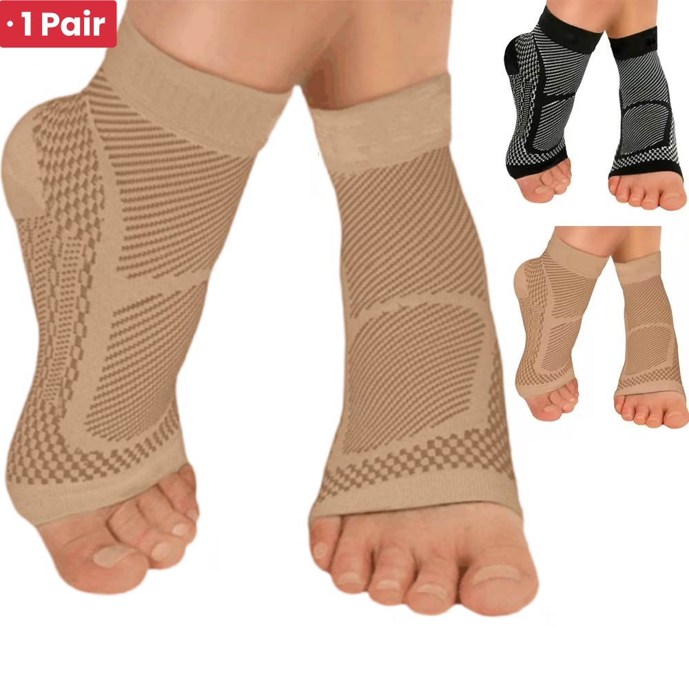 Knee Sleeve Pair - 1 คู่กีฬาข้อเท้าสนับสนุนรั้งการบีบอัด Plantar Fasciitis ถุงเท้าสําหรับ Achilles
