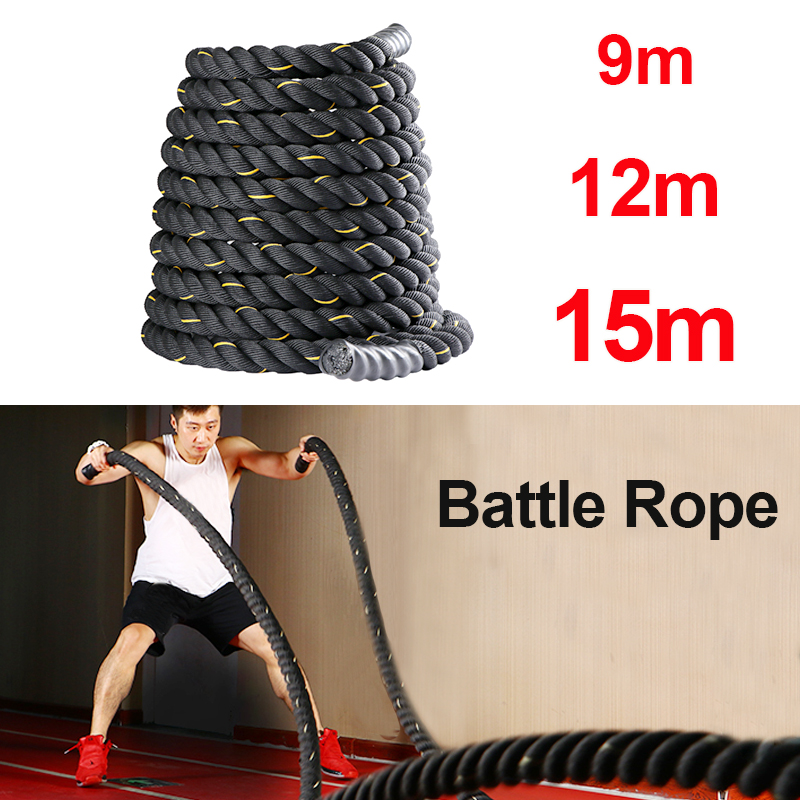 เชือกออกกำลังกาย 9M/12M/15M สำ - Crossfit No Equipment Workouts บทวิจารณ์และราคา